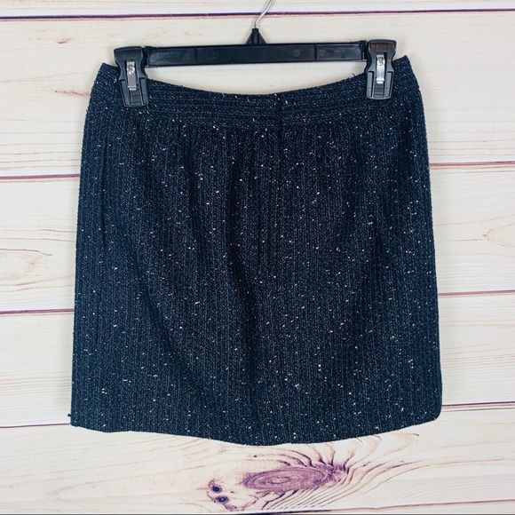 Ann Taylor Loft Navy Metallic Skirt NWT - Picture 3 of 8